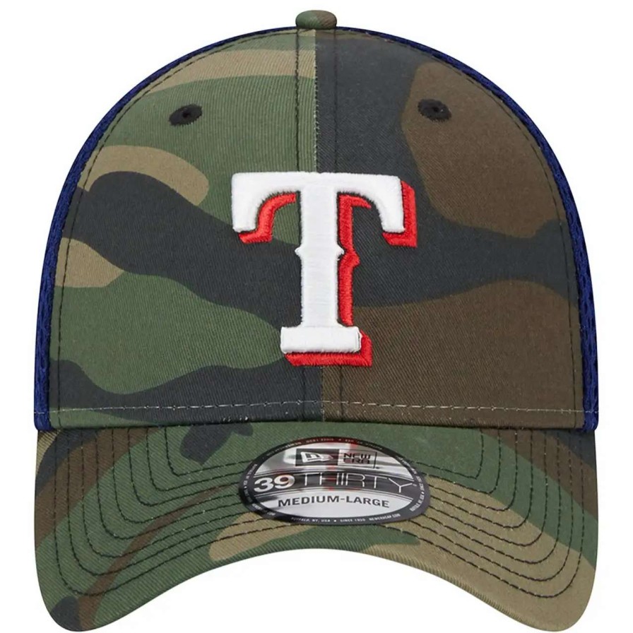 Texas Rangers Caps * | Men'S Texas Rangers New Era Camo Team Neo 39Thirty Flex Hat