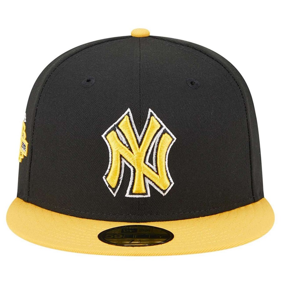 New York Yankees Caps * | Men'S New York Yankees New Era Black/Gold 59Fifty Fitted Hat