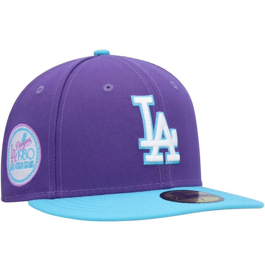 Los Angeles Dodgers Caps * | Men'S Los Angeles Dodgers New Era Purple Vice 59Fifty Fitted Hat