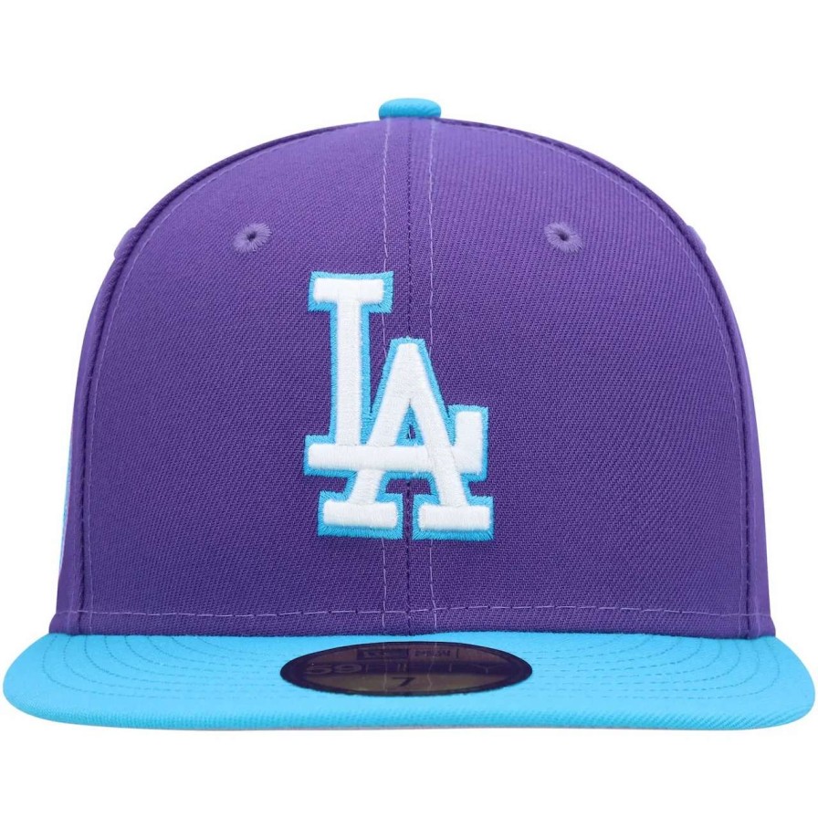 Los Angeles Dodgers Caps * | Men'S Los Angeles Dodgers New Era Purple Vice 59Fifty Fitted Hat