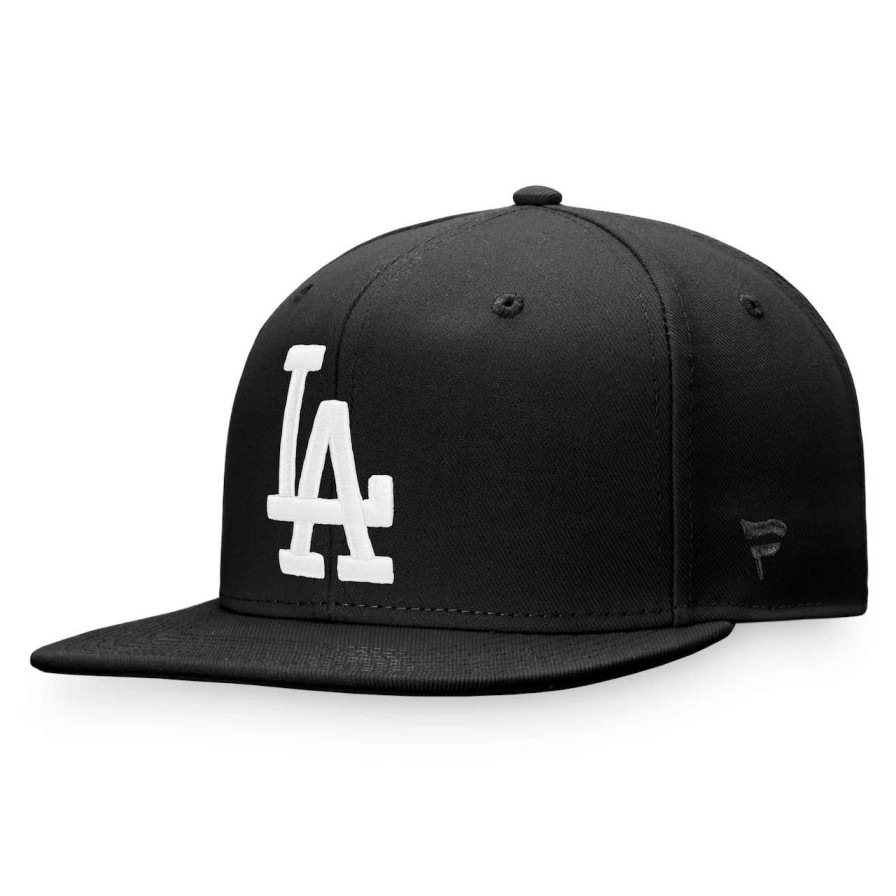 Los Angeles Dodgers Caps * | Men'S Los Angeles Dodgers Fanatics Branded Black Snapback Hat