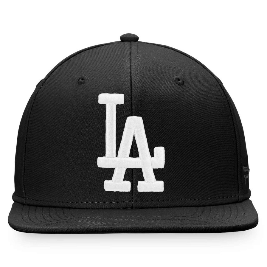 Los Angeles Dodgers Caps * | Men'S Los Angeles Dodgers Fanatics Branded Black Snapback Hat