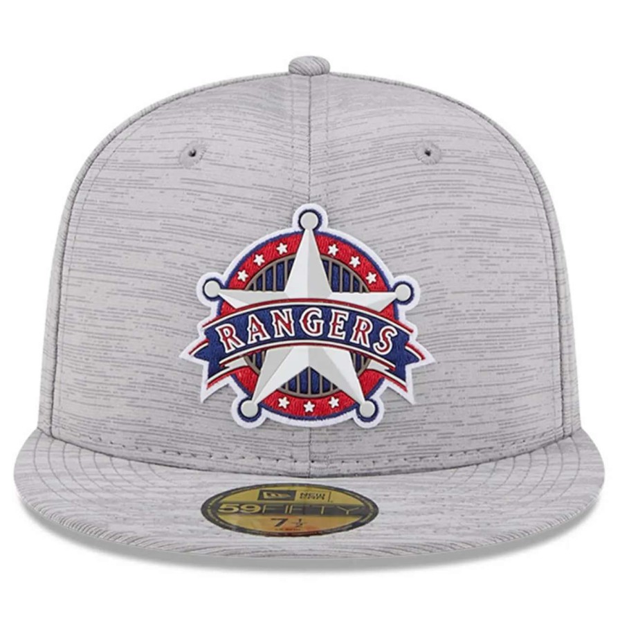 Texas Rangers Caps * | Men'S Texas Rangers New Era Gray 2023 Clubhouse 59Fifty Fitted Hat