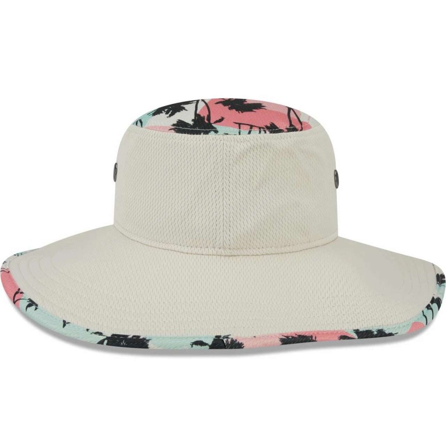 New York Yankees Caps * | Men'S New York Yankees New Era Natural Retro Beachin' Bucket Hat