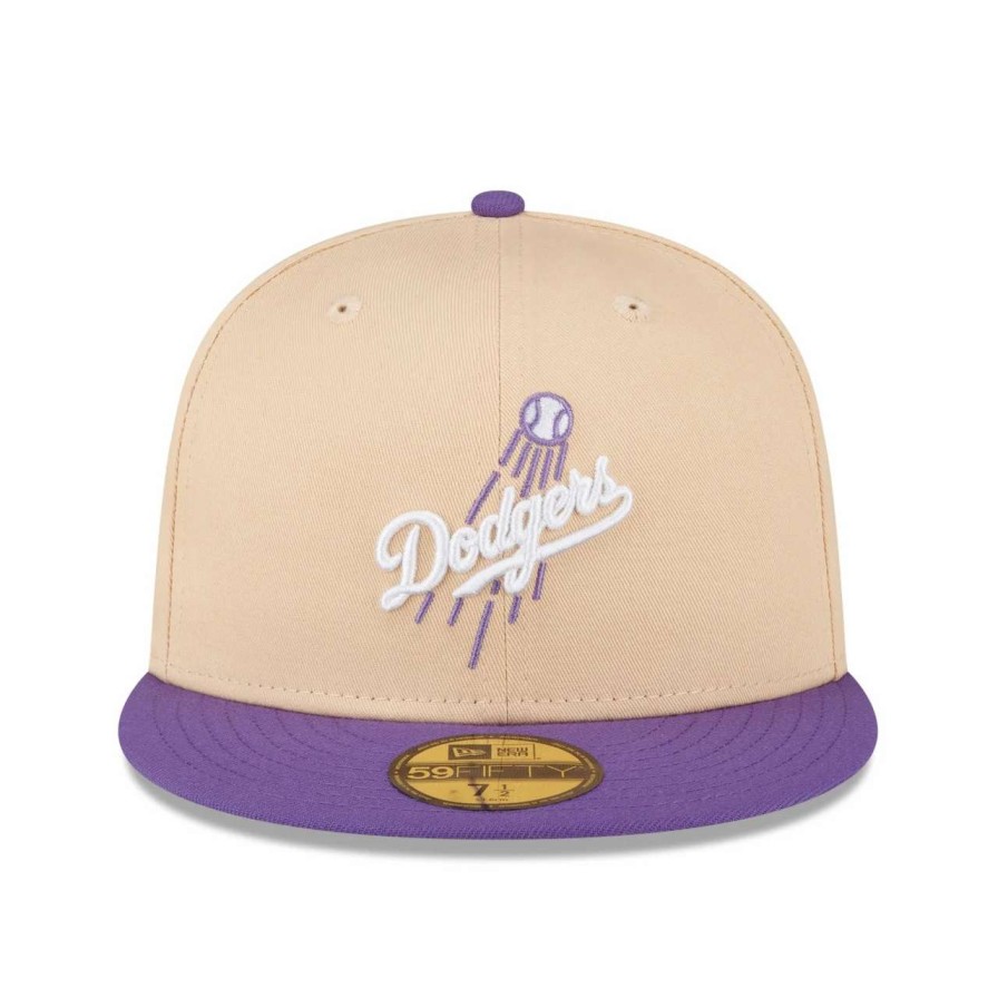 Los Angeles Dodgers Caps * | Men'S Los Angeles Dodgers New Era Peach/Purple 1988 World Series Side Patch 59Fifty Fitted Hat