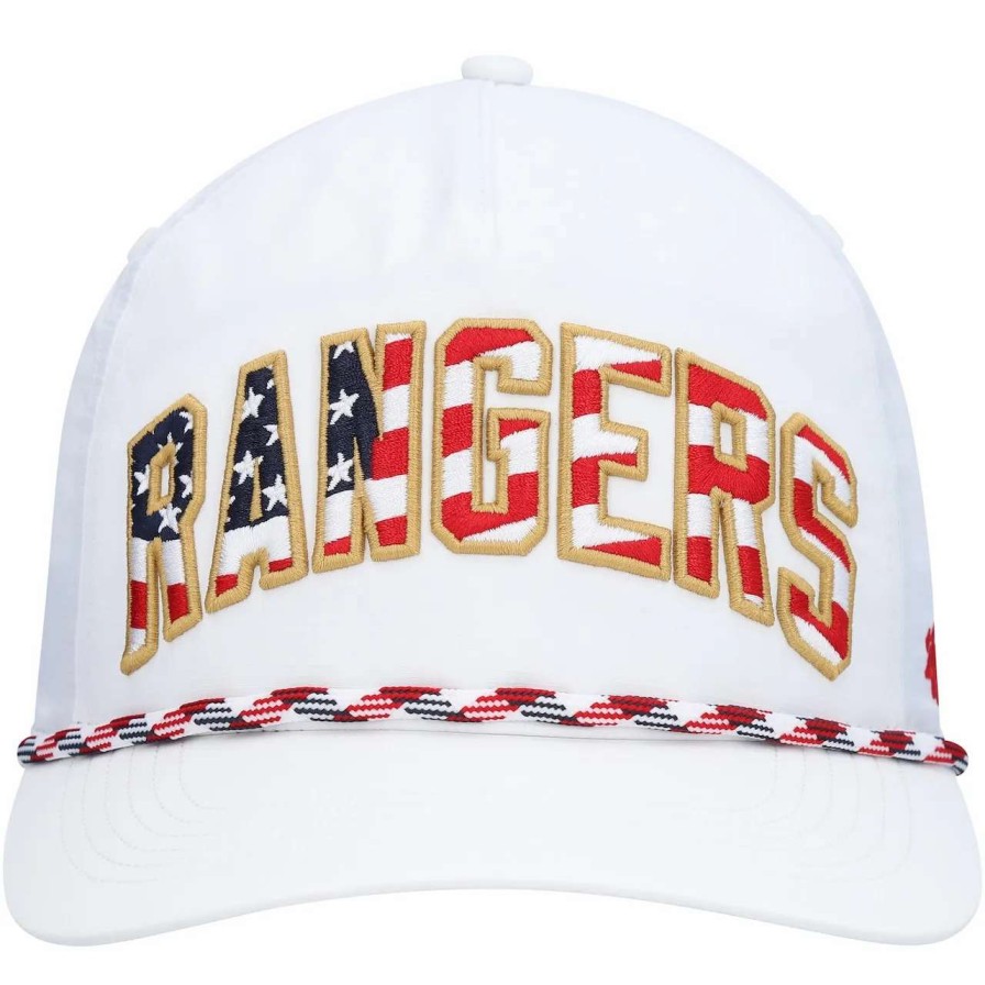 Texas Rangers Caps * | Men'S Texas Rangers '47 White Flag Flutter Hitch Snapback Hat