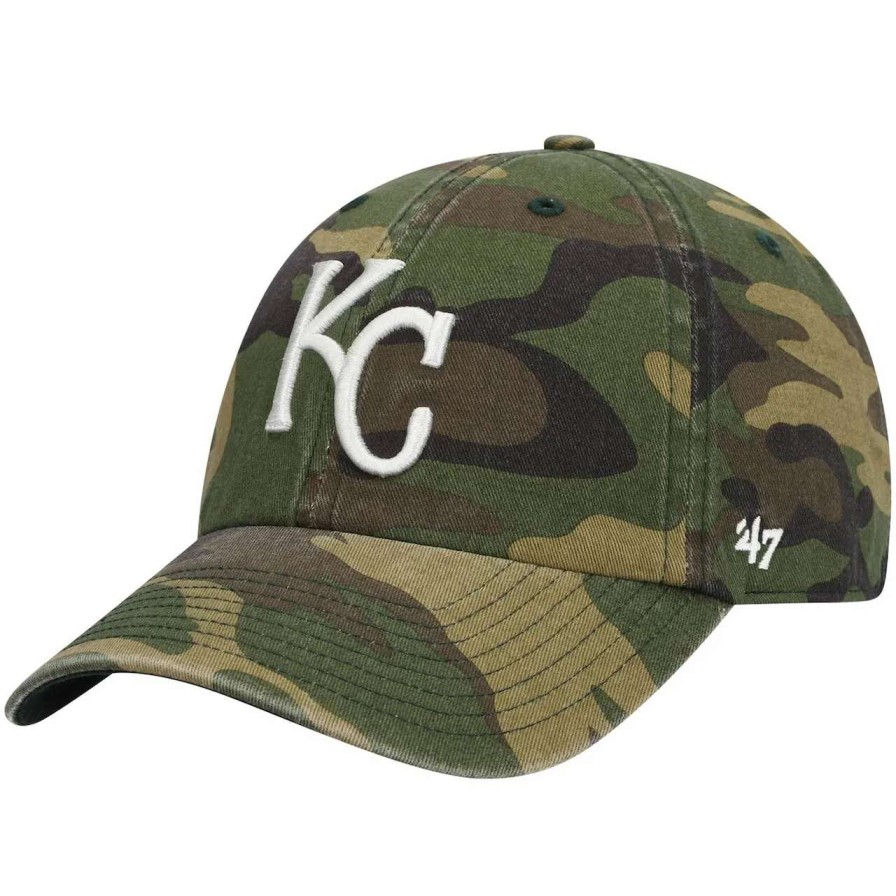 Kansas City Royals Caps * | Men'S Kansas City Royals '47 Camo Team Clean Up Adjustable Hat