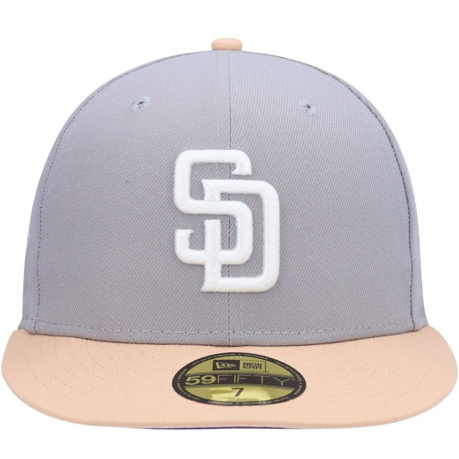 San Diego Padres Caps * | Men'S San Diego Padres New Era Gray/Peach 2016 Mlb All-Star Game Purple Undervisor 59Fifty Fitted Hat