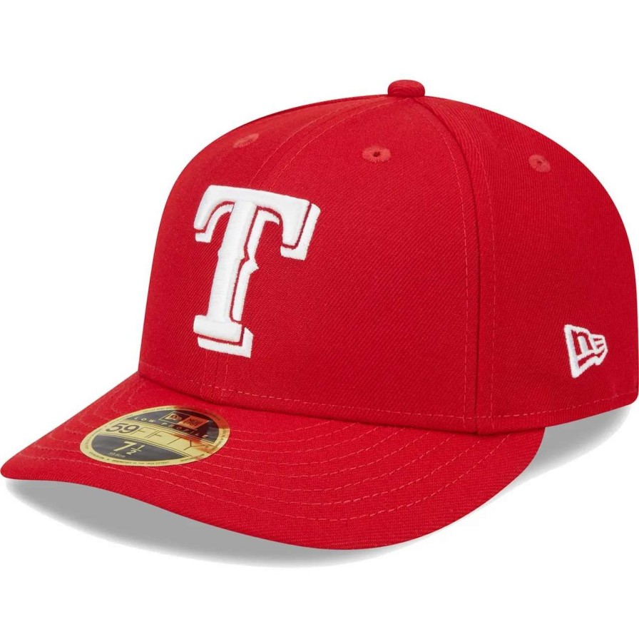 Texas Rangers Caps * | Men'S Texas Rangers New Era Scarlet Low Profile 59Fifty Fitted Hat