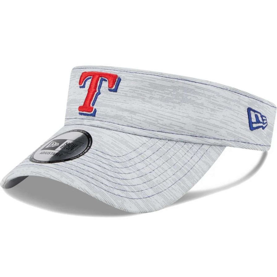 Texas Rangers Caps * | Men'S Texas Rangers New Era Gray Adjustable Visor