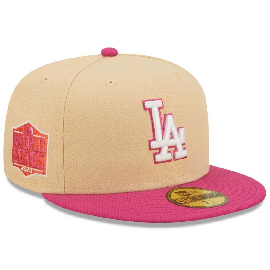 Los Angeles Dodgers Caps * | Men'S Los Angeles Dodgers New Era Orange/Pink 2020 World Series Mango Passion 59Fifty Fitted Hat