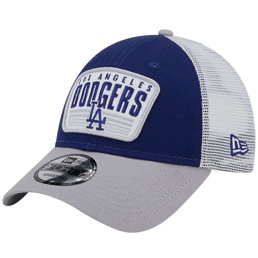 Los Angeles Dodgers Caps * | Men'S Los Angeles Dodgers New Era Royal Two-Tone Patch 9Forty Snapback Hat