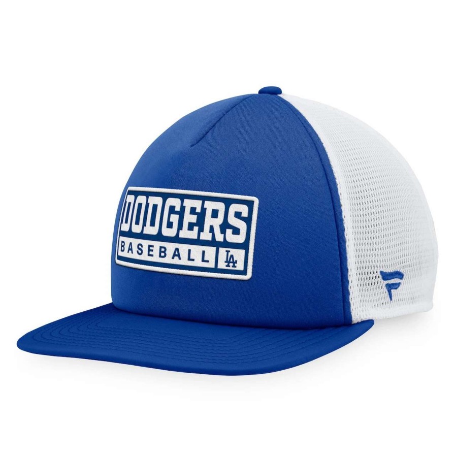 Los Angeles Dodgers Caps * | Men'S Los Angeles Dodgers Majestic Royal/White Foam Trucker Snapback Hat