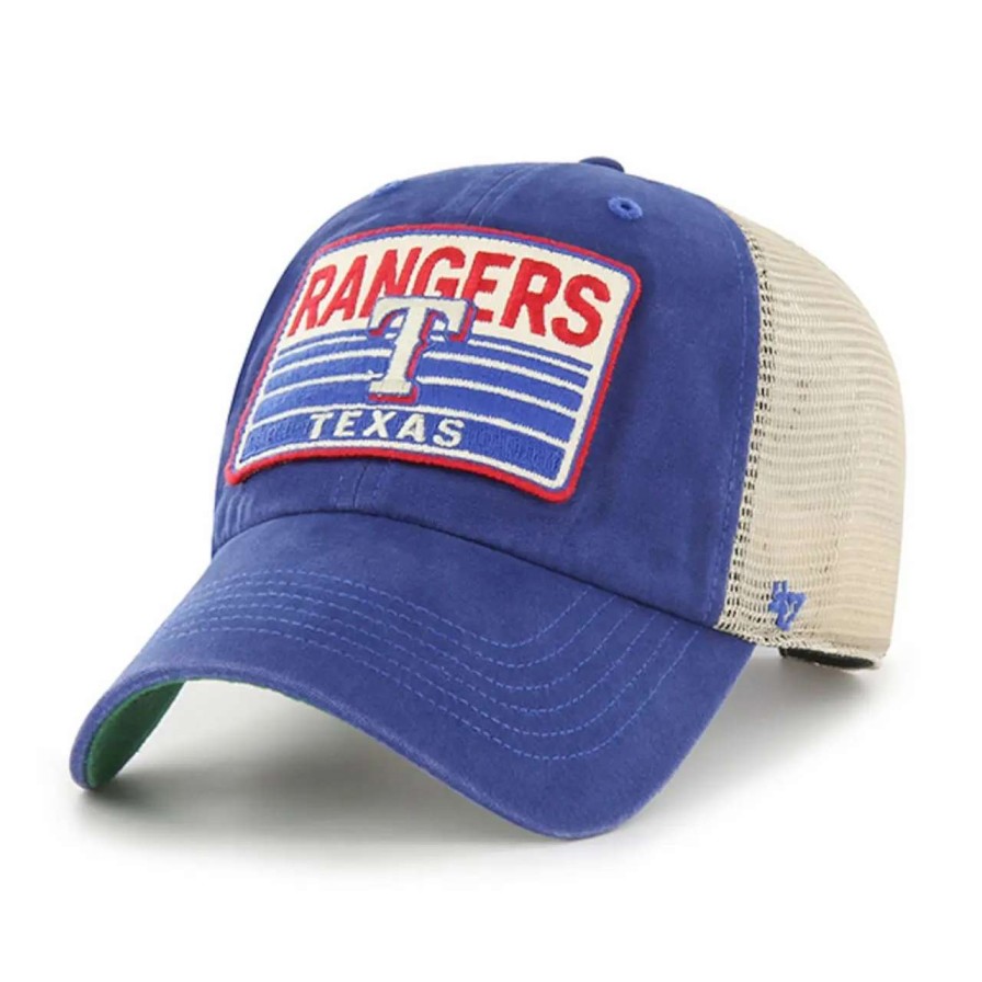 Texas Rangers Caps * | Men'S Texas Rangers '47 Royal Four Stroke Clean Up Trucker Snapback Hat