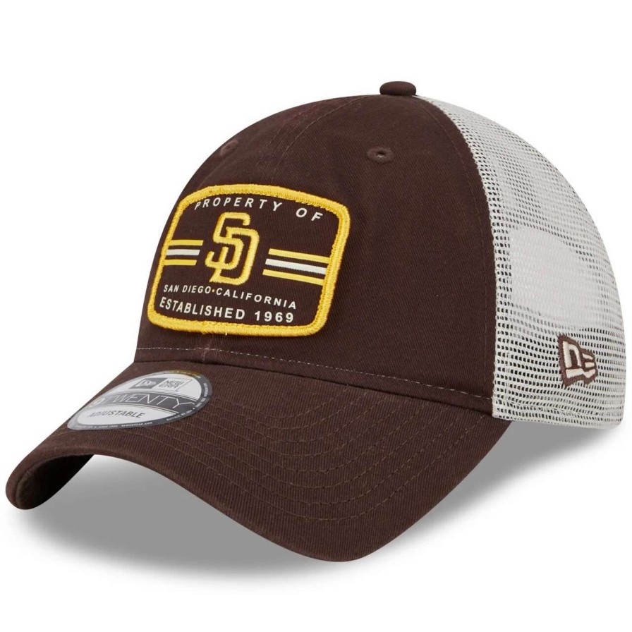 San Diego Padres Caps * | Men'S San Diego Padres New Era Brown Property Trucker 9Twenty Snapback Hat