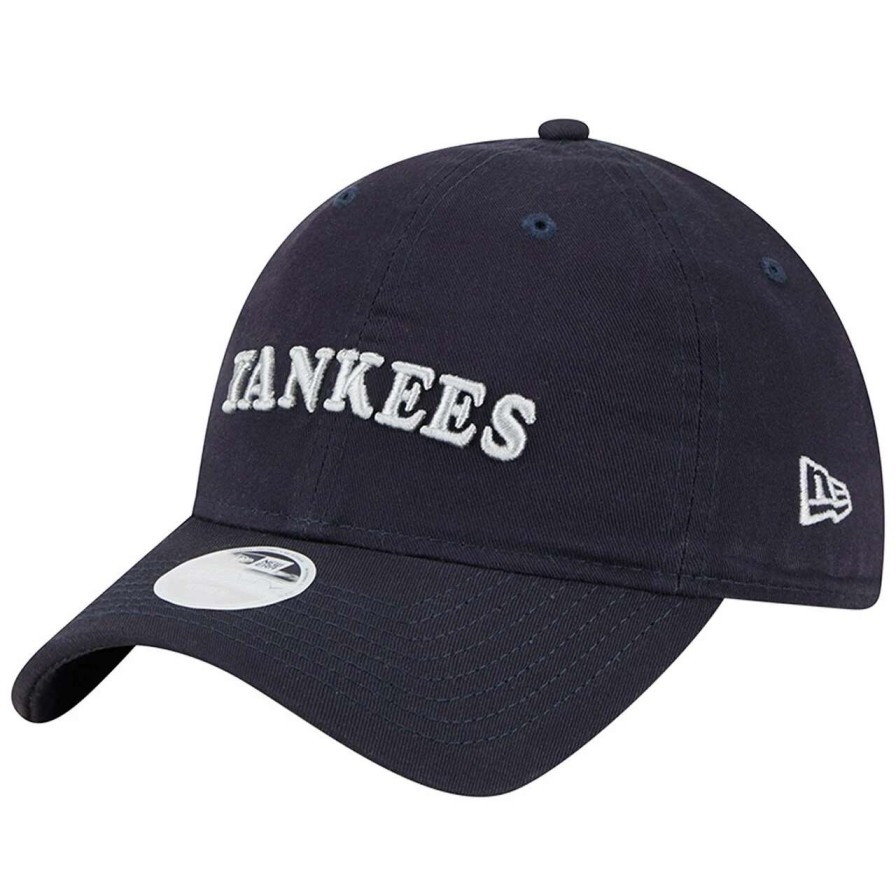 New York Yankees Caps * | Women'S New York Yankees New Era Navy Shoutout 9Twenty Adjustable Hat