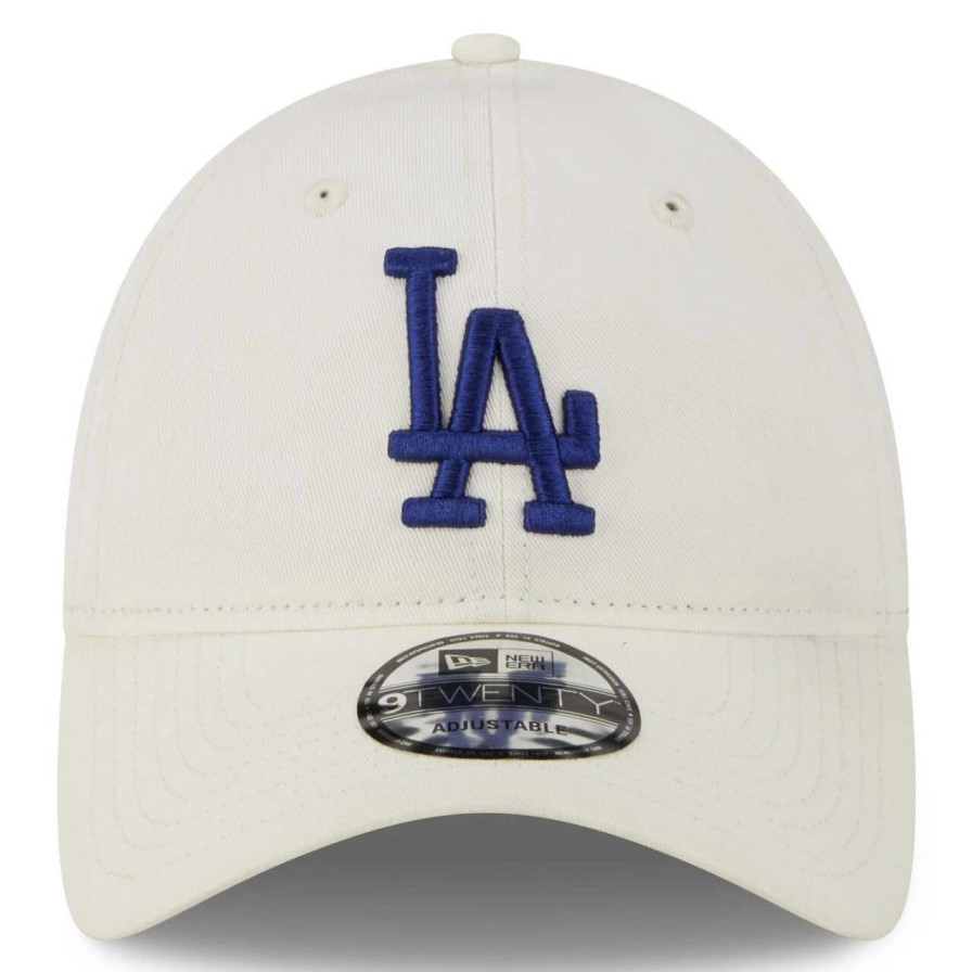 Los Angeles Dodgers Caps * | Men'S Los Angeles Dodgers New Era Cream Chrome Core Classic 9Twenty Adjustable Hat