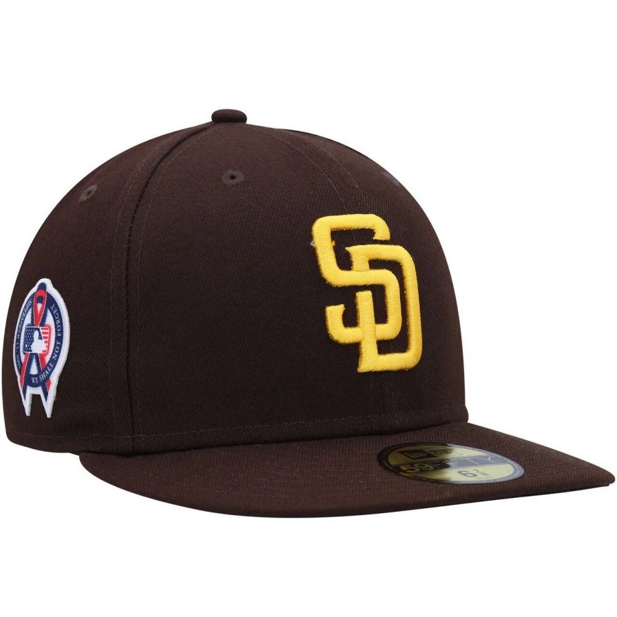 San Diego Padres Caps * | Men'S San Diego Padres New Era Brown 9/11 Memorial Side Patch 59Fifty Fitted Hat