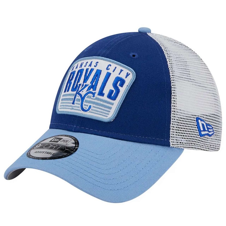 Kansas City Royals Caps * | Men'S Kansas City Royals New Era Royal Two-Tone Patch 9Forty Snapback Hat