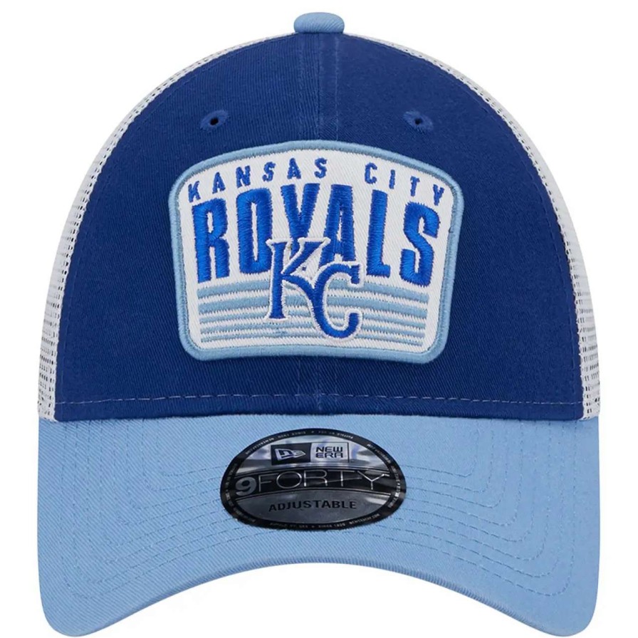 Kansas City Royals Caps * | Men'S Kansas City Royals New Era Royal Two-Tone Patch 9Forty Snapback Hat