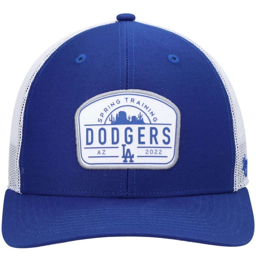 Los Angeles Dodgers Caps * | Men'S Los Angeles Dodgers '47 Royal/White 2022 Spring Training Panorama Trucker Snapback Hat