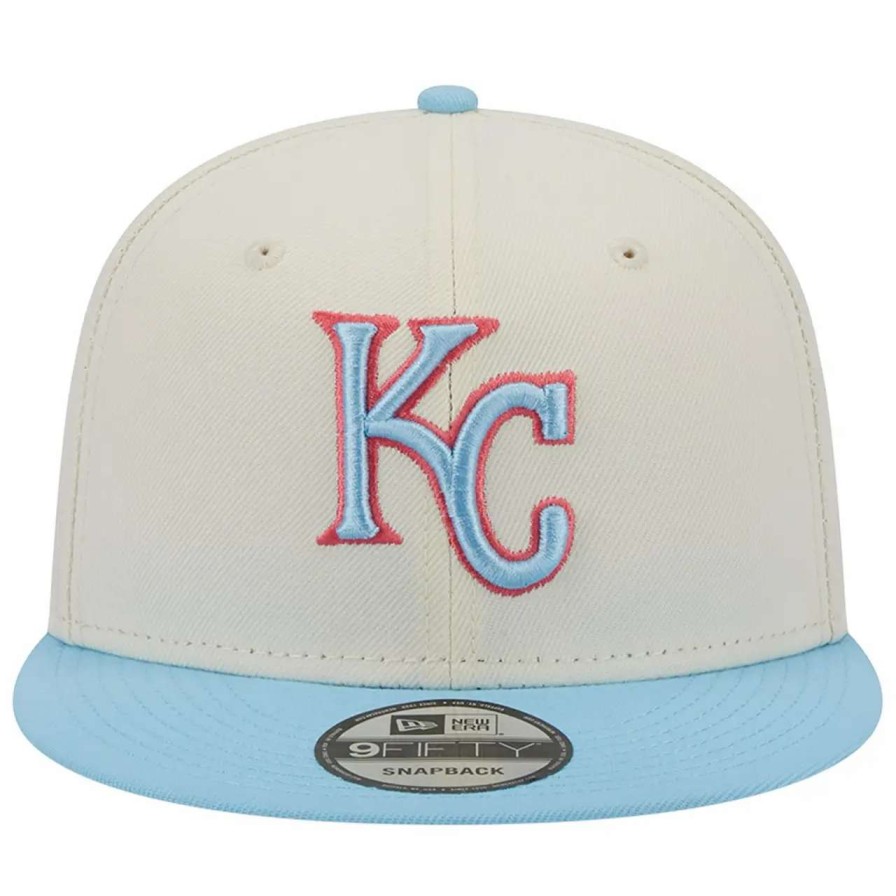 Kansas City Royals Caps * | Men'S Kansas City Royals New Era White/Light Blue Spring Basic Two-Tone 9Fifty Snapback Hat