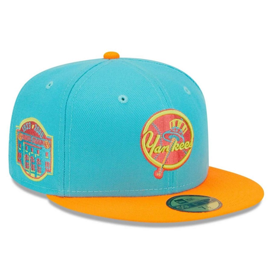 New York Yankees Caps * | Men'S New York Yankees New Era Blue/Orange Vice Highlighter 59Fifty Fitted Hat