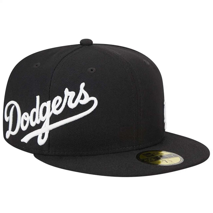 Los Angeles Dodgers Caps * | Men'S Los Angeles Dodgers New Era Black Jersey 59Fifty Fitted Hat