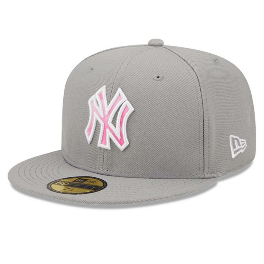 New York Yankees Caps * | Men'S New York Yankees New Era Gray 2022 Mother'S Day On-Field 59Fifty Fitted Hat