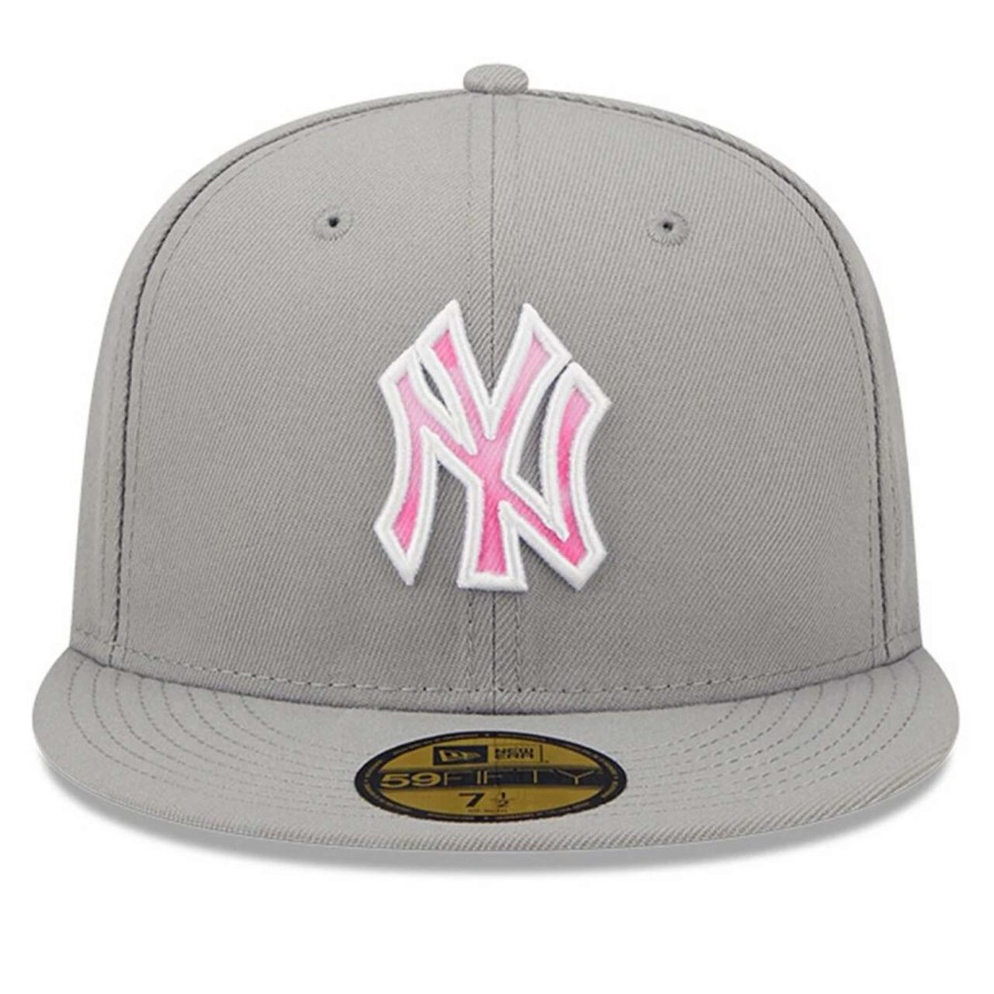 New York Yankees Caps * | Men'S New York Yankees New Era Gray 2022 Mother'S Day On-Field 59Fifty Fitted Hat