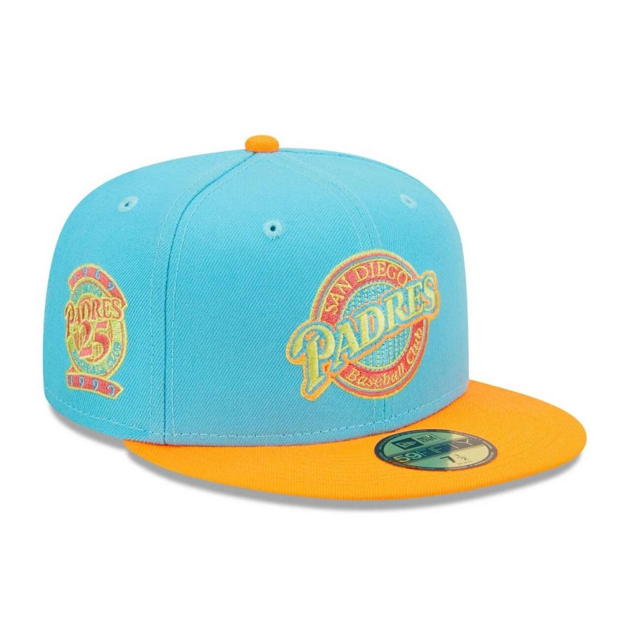 San Diego Padres Caps * | Men'S San Diego Padres New Era Blue/Orange Vice Highlighter 59Fifty Fitted Hat