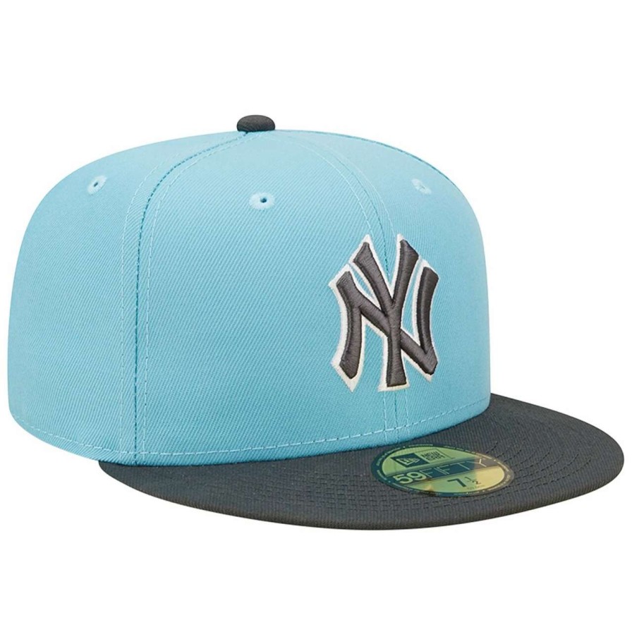 New York Yankees Caps * | Men'S New York Yankees New Era Light Blue/Charcoal Two-Tone Color Pack 59Fifty Fitted Hat