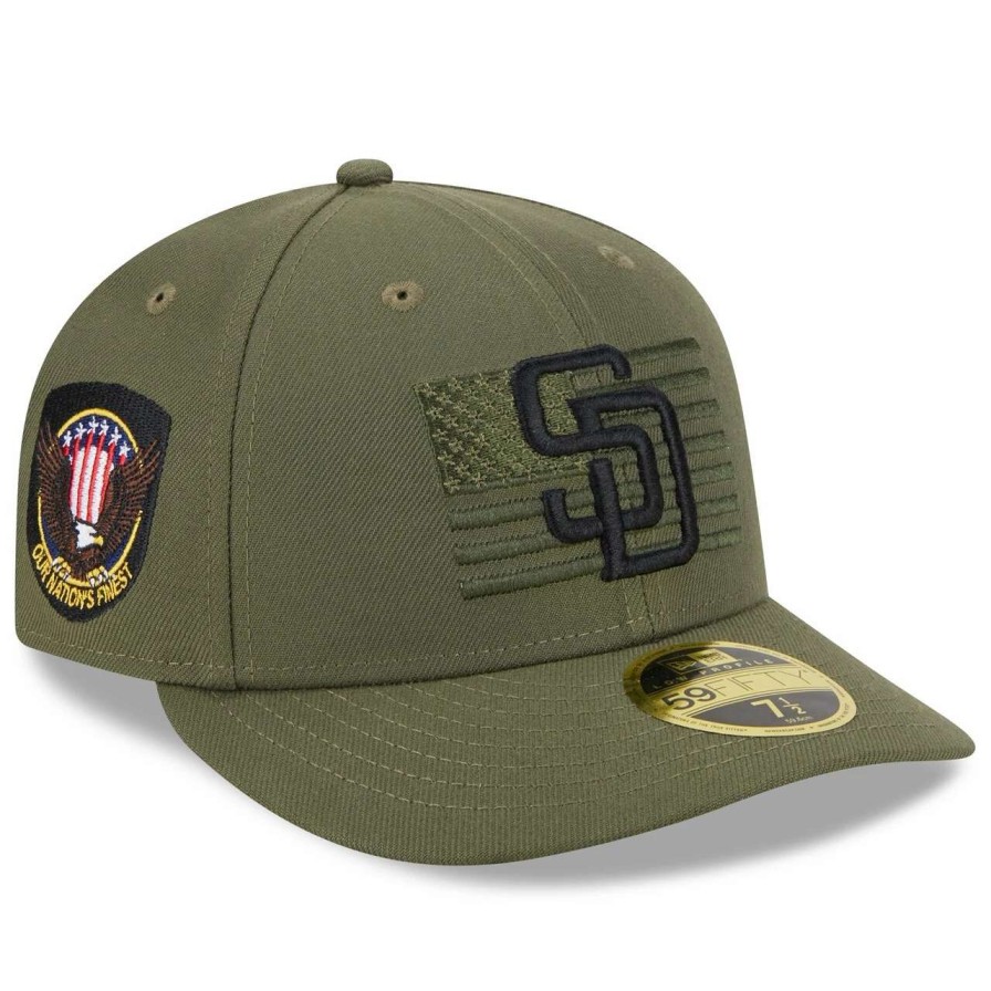 San Diego Padres Caps * | Men'S San Diego Padres New Era Green 2023 Armed Forces Day Low Profile 59Fifty Fitted Hat