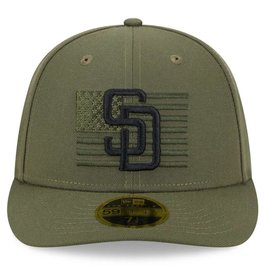 San Diego Padres Caps * | Men'S San Diego Padres New Era Green 2023 Armed Forces Day Low Profile 59Fifty Fitted Hat