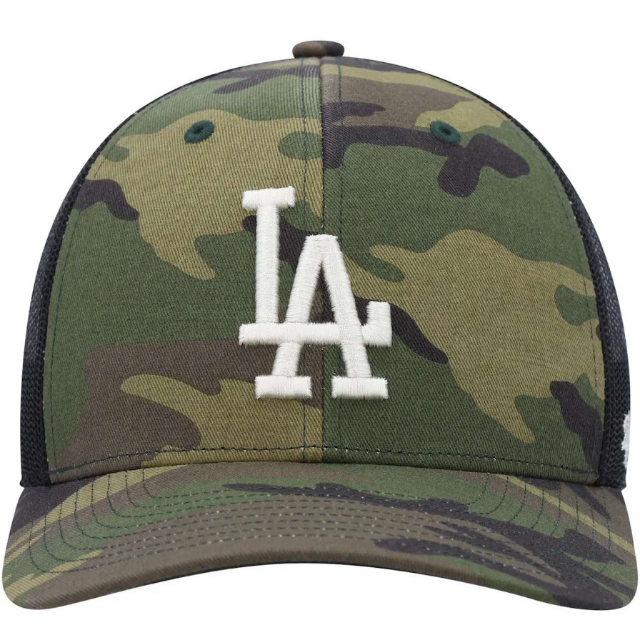 Los Angeles Dodgers Caps * | Men'S Los Angeles Dodgers '47 Camo Trucker Snapback Hat