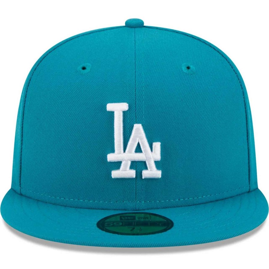 Los Angeles Dodgers Caps * | Men'S Los Angeles Dodgers New Era Turquoise 59Fifty Fitted Hat