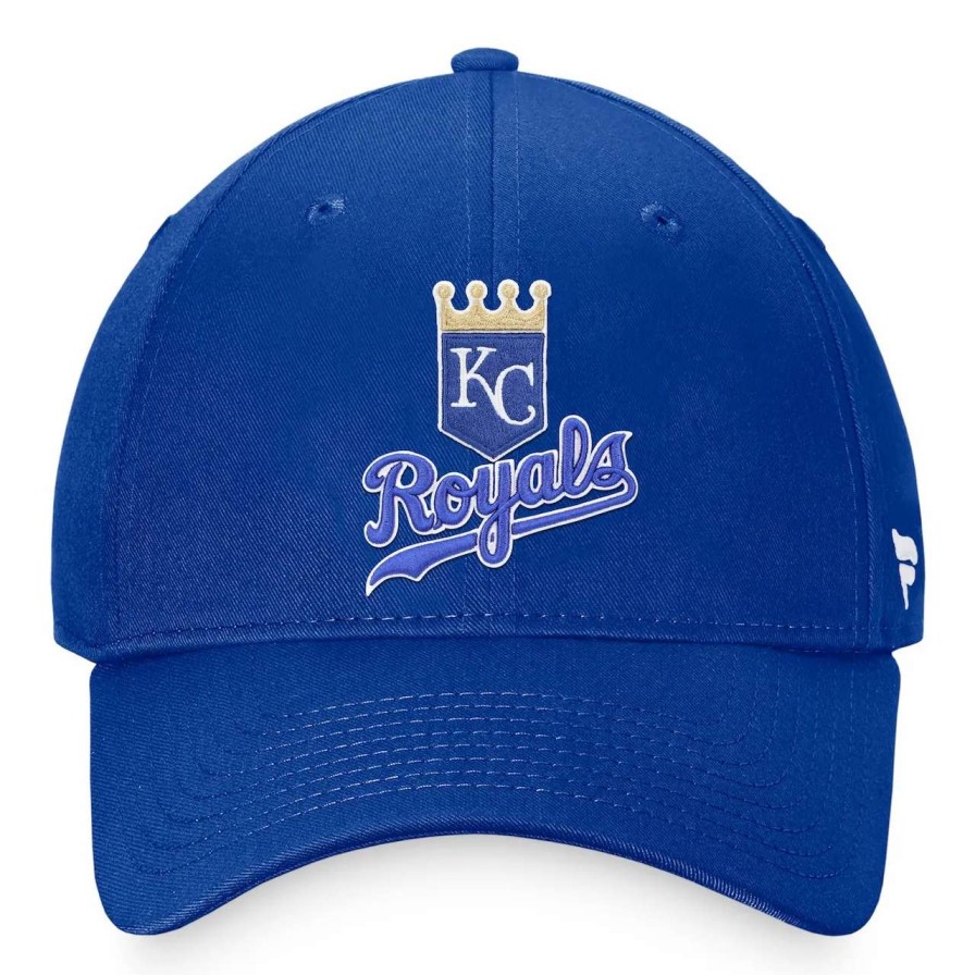 Kansas City Royals Caps * | Men'S Kansas City Royals Fanatics Branded Royal Cooperstown Collection Core Adjustable Hat