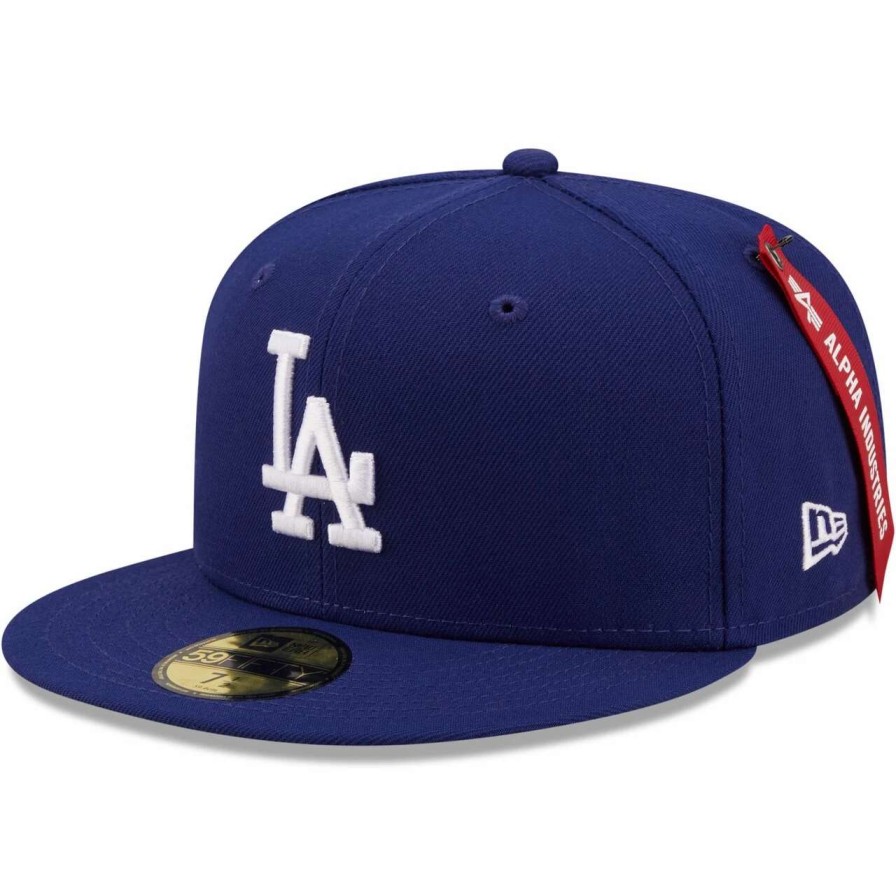 Los Angeles Dodgers Caps * | Men'S Los Angeles Dodgers New Era X Alpha Industries Royal 59Fifty Fitted Hat