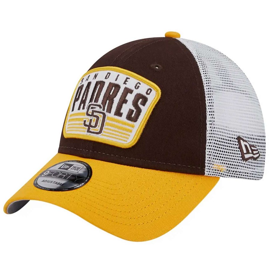 San Diego Padres Caps * | Men'S San Diego Padres New Era Brown Two-Tone Patch 9Forty Snapback Hat