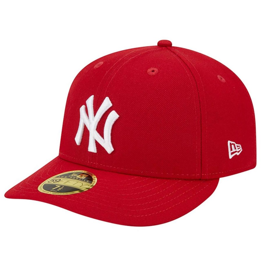 New York Yankees Caps * | Men'S New York Yankees New Era Scarlet Low Profile 59Fifty Fitted Hat