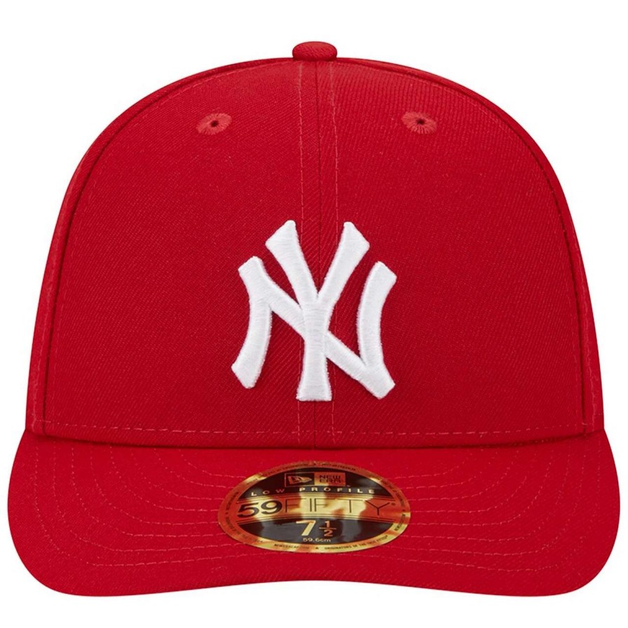 New York Yankees Caps * | Men'S New York Yankees New Era Scarlet Low Profile 59Fifty Fitted Hat