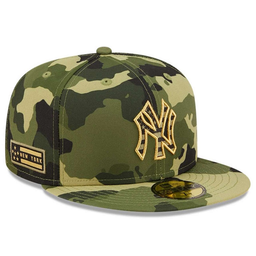 New York Yankees Caps * | Men'S New York Yankees New Era Camo 2022 Armed Forces Day On-Field 59Fifty Fitted Hat