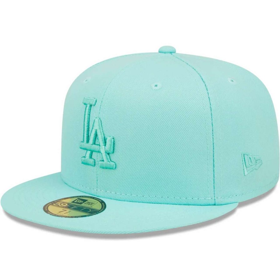 Los Angeles Dodgers Caps * | Men'S Los Angeles Dodgers New Era Turquoise Icon Color Pack 59Fifty Fitted Hat