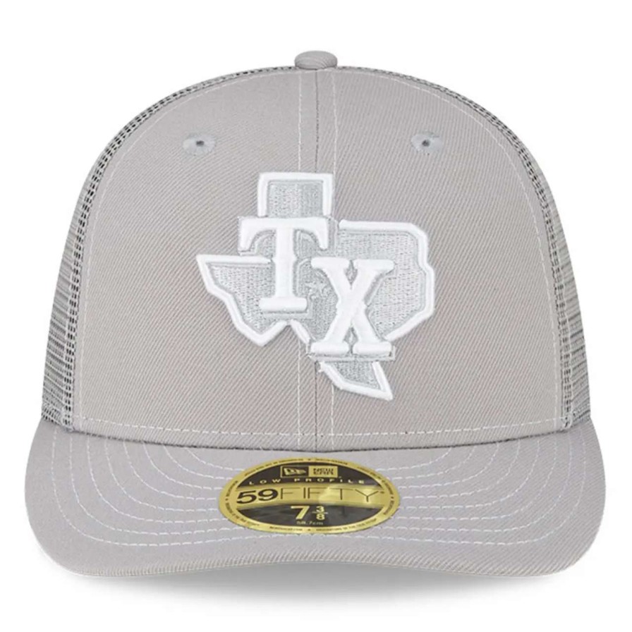 Texas Rangers Caps * | Men'S Texas Rangers New Era Gray 2023 On-Field Batting Practice Low Profile 59Fifty Fitted Hat