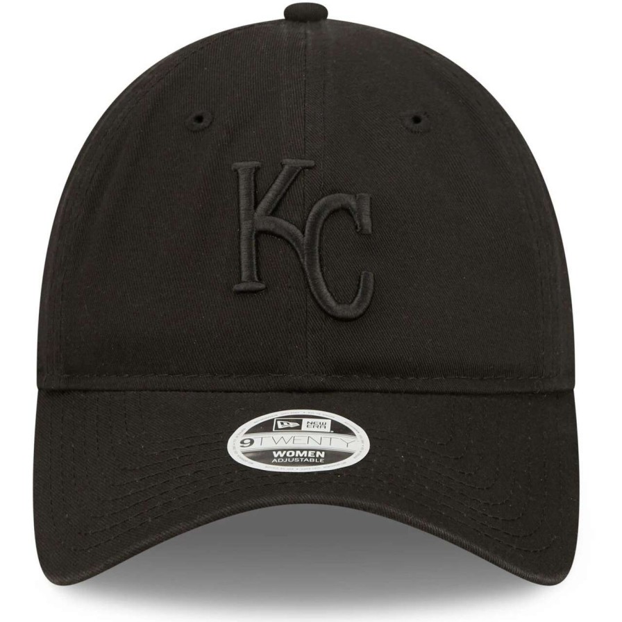 Kansas City Royals Caps * | Women'S Kansas City Royals New Era Black On Black Core Classic Ii 9Twenty Adjustable Hat