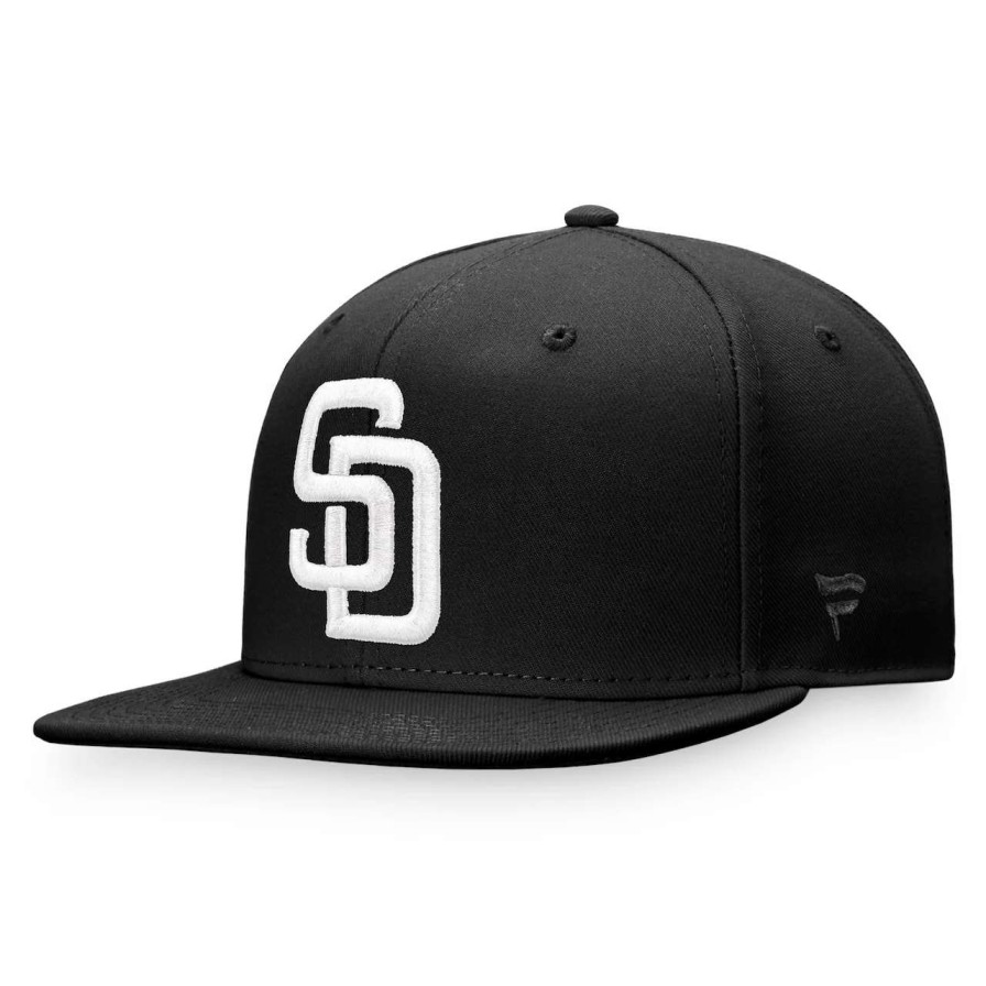 San Diego Padres Caps * | Men'S San Diego Padres Fanatics Branded Black Snapback Hat