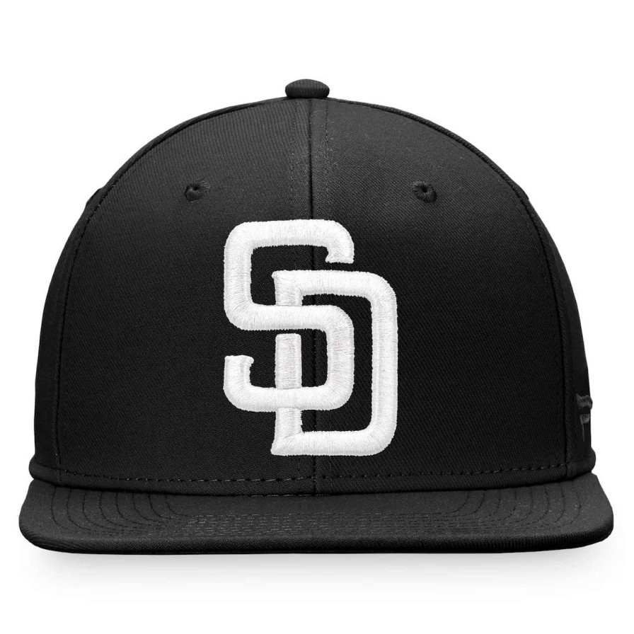 San Diego Padres Caps * | Men'S San Diego Padres Fanatics Branded Black Snapback Hat