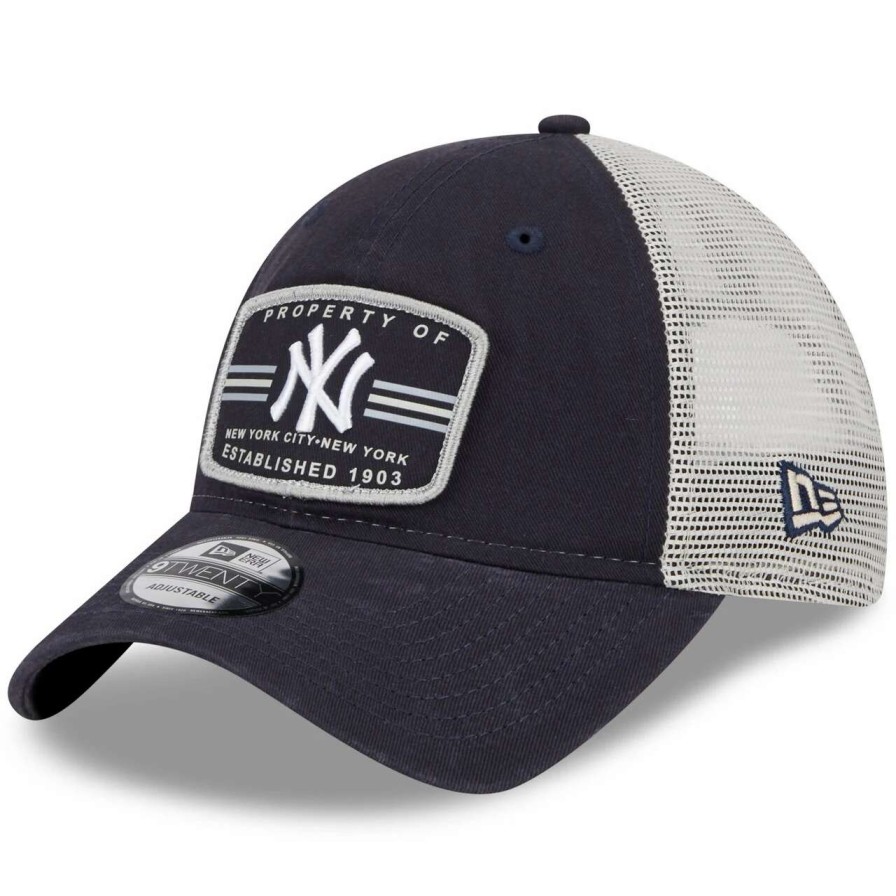 New York Yankees Caps * | Men'S New York Yankees New Era Navy Property Trucker 9Twenty Snapback Hat