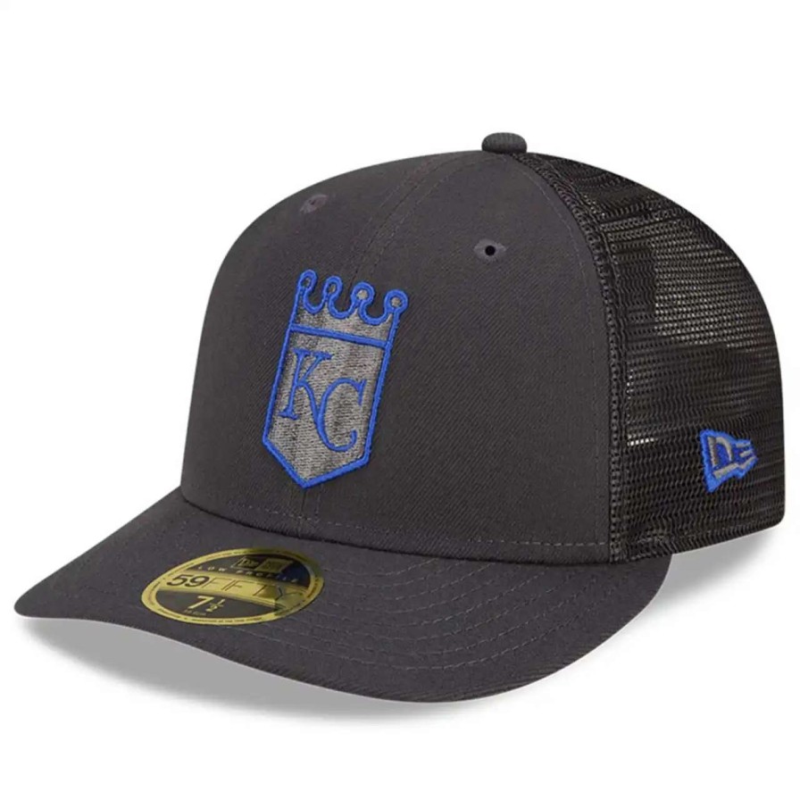 Kansas City Royals Caps * | Men'S Kansas City Royals New Era Graphite 2022 Batting Practice Low Profile 59Fifty Fitted Hat