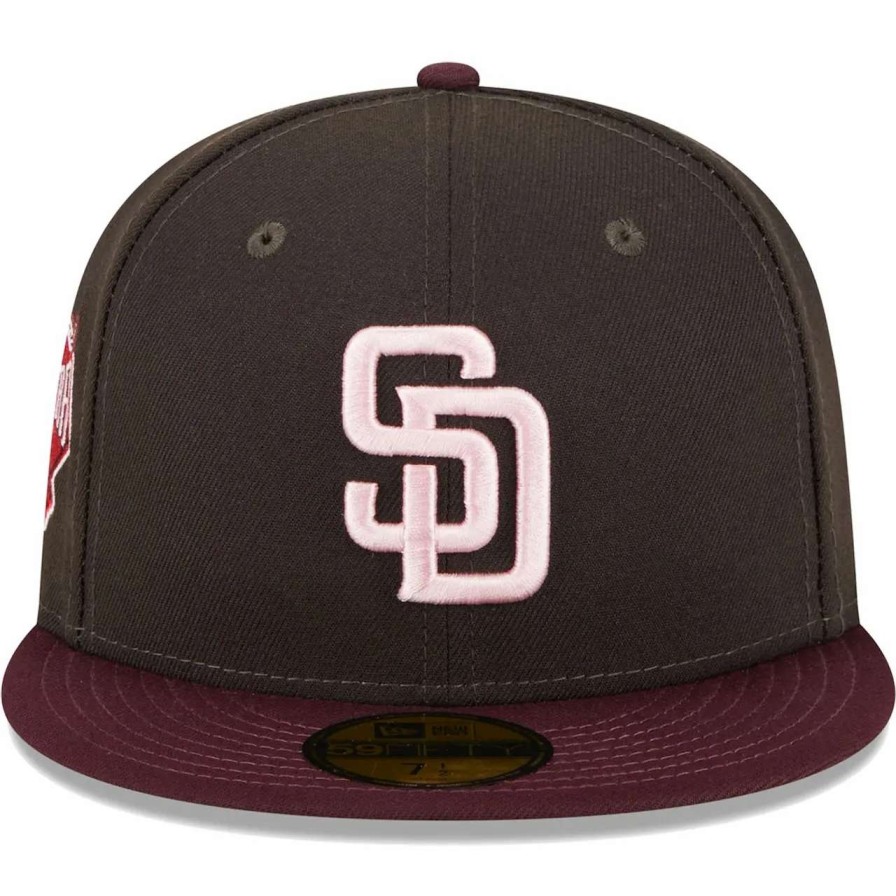 San Diego Padres Caps * | Men'S San Diego Padres New Era Brown/Maroon Chocolate Strawberry 59Fifty Fitted Hat